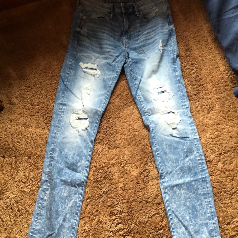 American eagle ripped jeans slimstraight 32x34